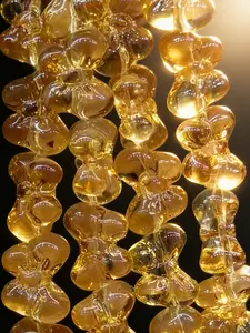 Glass Butterfly Beads 46/20mm for Jewelry Making, DIY Bracelet Necklace Accessories, Casual Plain Style, All Seasons