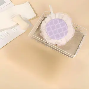 Two-In-One Bath Towel with Soap Holder, Foaming Net Bag for Rich Lather, Thickened Body Wash Brush, Daily Shower Essentials