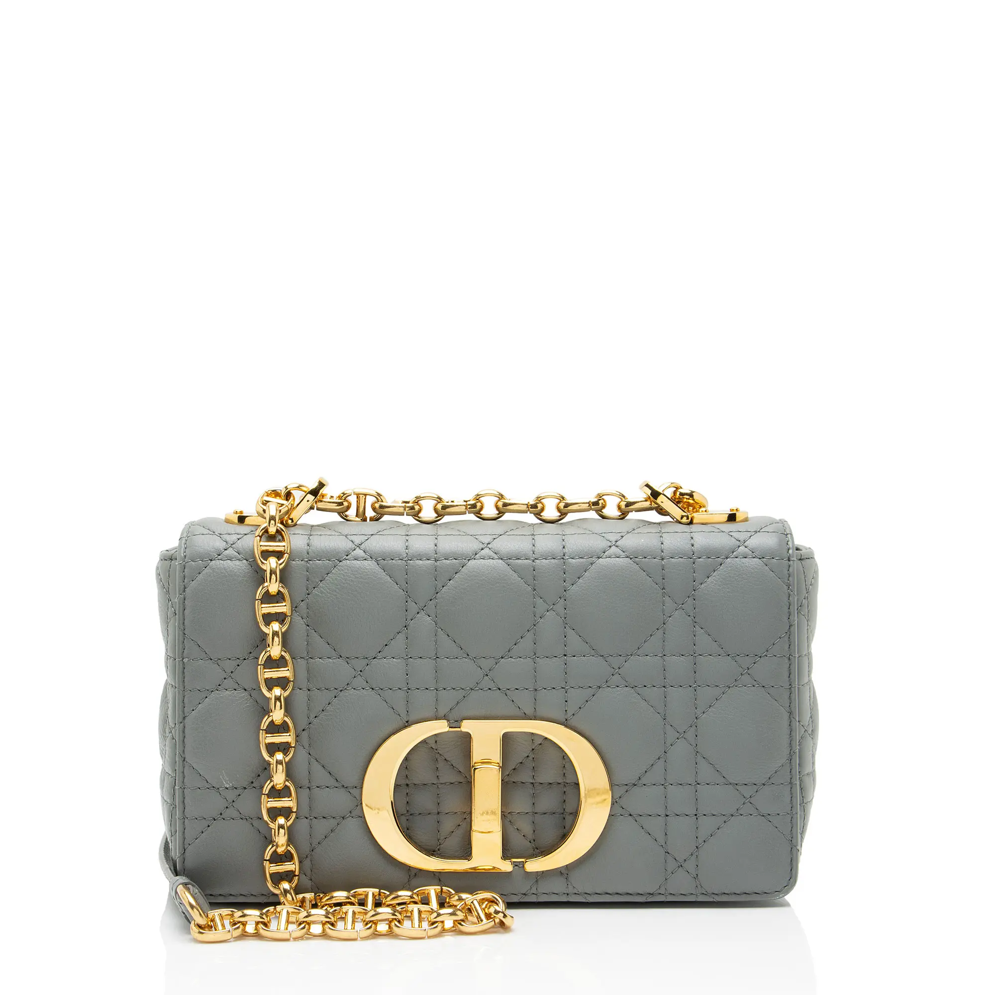 Pre-owned Dior Calfskin Crossbody Bags Cannage Caro Small Shoulder Bag