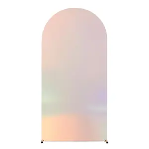 Garvee 6.6ft Arch Backdrop Cover, Foil & Milk Silk Backdrop for Birthday Party, Holiday Photo, Banquet Decor, Booth
