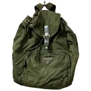 Pre-owned PRADA Nylon Tote Bags Triangle Logo Plate Backpack