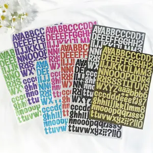 8 Letter Stickers, 8 Colors Alphabet Number Stickers, Shiny Gold Silver Letters, Christmas Gift, DIY Crafts, Scrapbook, Envelope, Card, Sign Decor