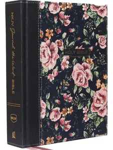 NKJV, Journal the Word Bible, Cloth over Board, Blue Floral, Red Letter, Comfort Print: Reflect, Journal, or Create Art Next to Your Favorite Verses Hardcover – June 5, 2018