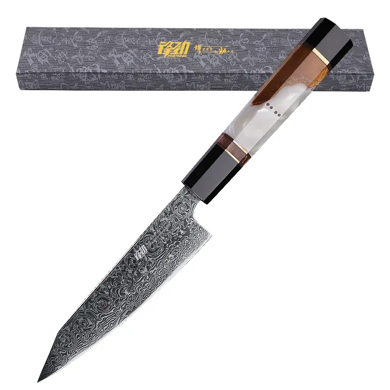 FINDKING 5 Inch Kitchen Utility Knife, Sharp Fruit Paring Knife, Solid & Beautiful Pairing Knife, Small Kitchen Knife for Everyday Cooking & Food Prep Steel Cutting