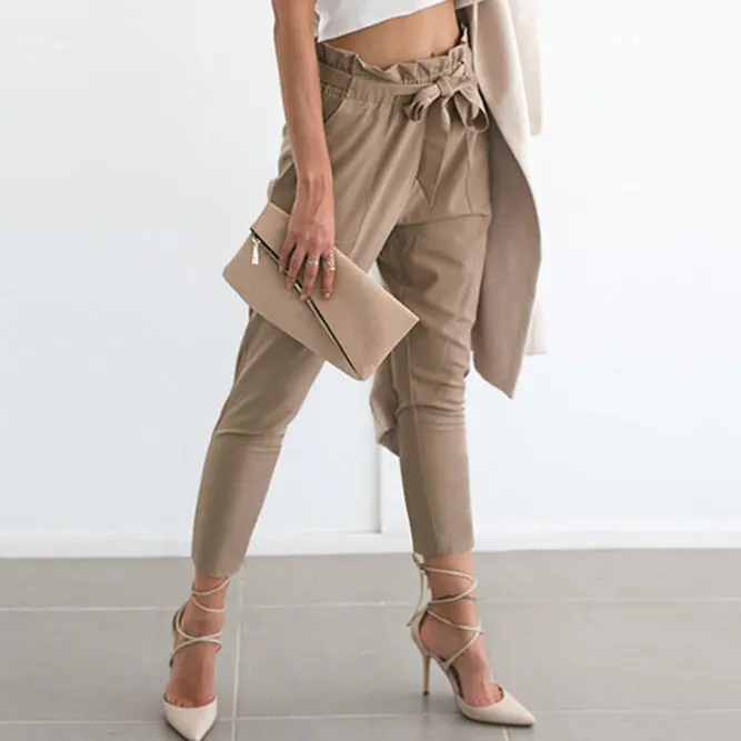 Signature GetUp - Elevated & Chic Paper Bag Pants – Stylish Polyester Fiber Pants for Women | Trendy & Comfortable