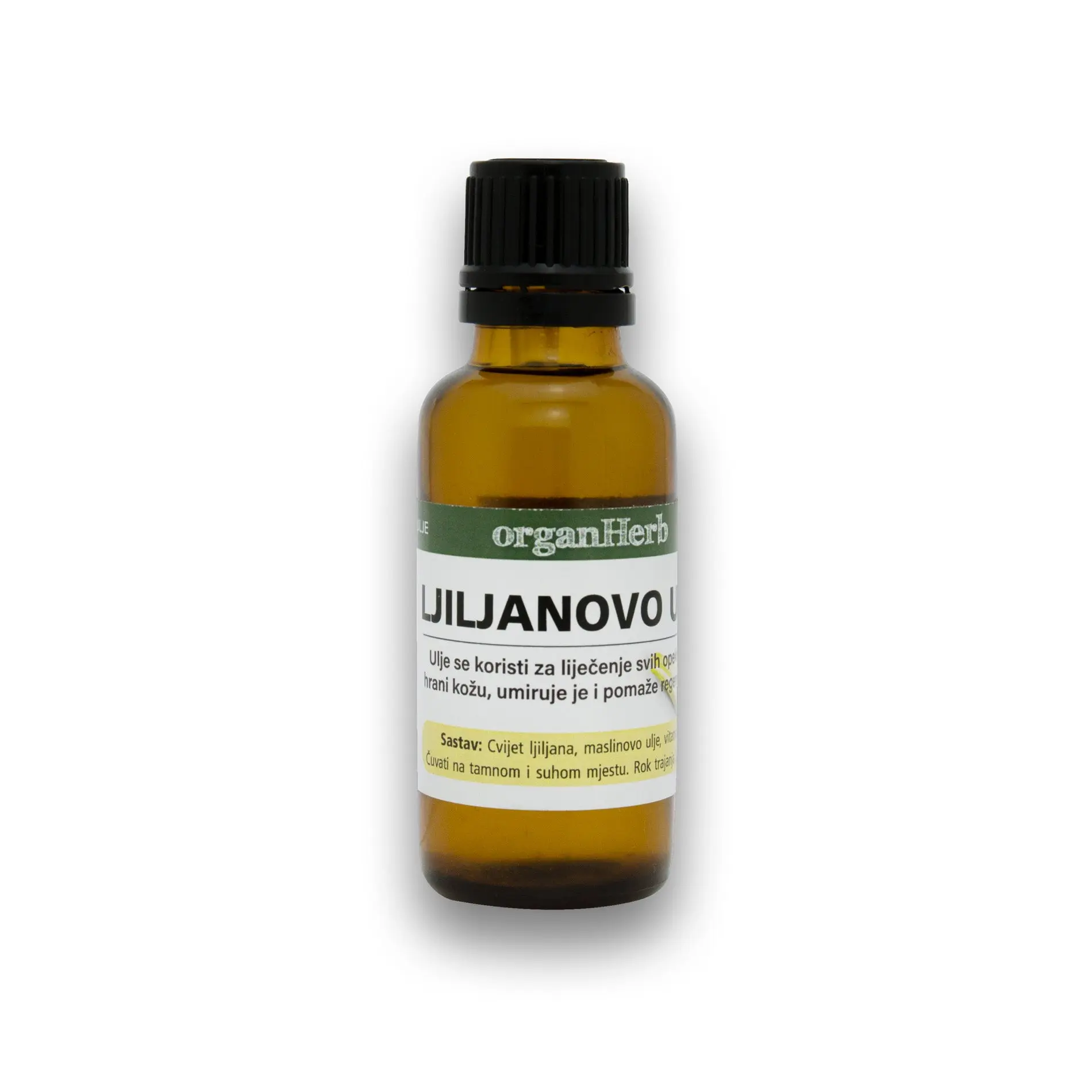 OrganHerb Organic Lily Infused Oil (Ljiljanovo Ulje) 1 oz – Soothing Hydration for Radiant Skin
