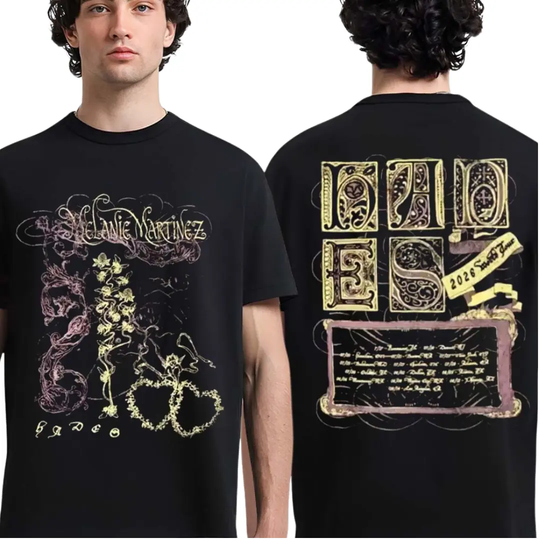 Comfort Colors Melanie Martinez Hades Tour 2026 T-Shirt – Two-Sided Gothic Floral Graphic Tee, Music Fan Gift, Shirt For Men