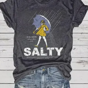 Salty Girl Tee: Women's Vintage Cotton Blend T-Shirt