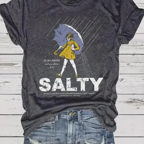 Salty Girl Tee: Women's Vintage Cotton Blend T-Shirt