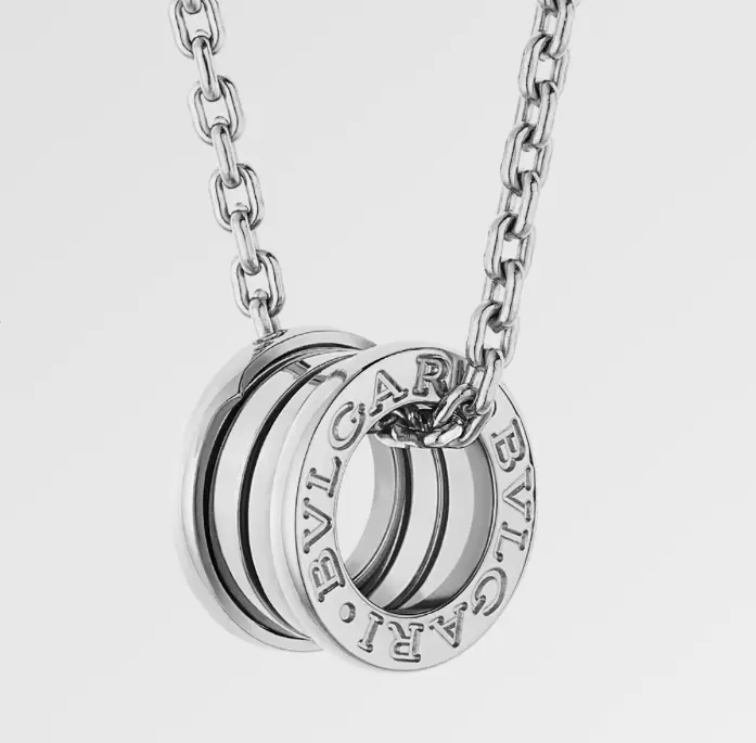 Pre-owned Bvlgari B.zero1 Necklace white Gold 18 kt Chain with Pendant