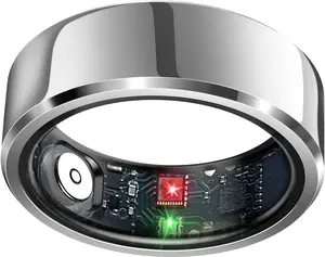 Sleep Tracker Ring with Heart Rate, Waterproof Fitness Ring for Activity Monitoring/Steps/Distance/Calories, Air Gestures, up to 7-Day Battery, for Ios Android (Silver,#12) celestaura
