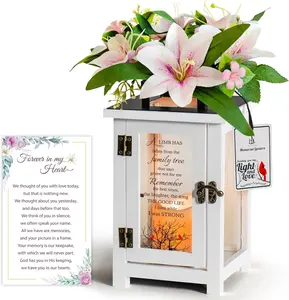 Memorial Lantern Sympathy  Bereavement  Idea with Sympathy Lily  for Loss of Loved One Memorial  for Loss of Mother Father  Sister Husband