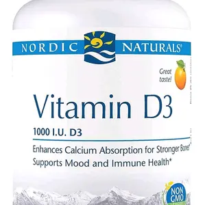 Nordic Naturals Pro Vitamin D3 1000, Orange - 120 Mini Soft Gels - 1000 IU Vitamin D3 - Fitness, Supplement Healthcare