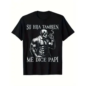 Funny Mexican Skull Sayings Gym Sarcasm T-Shirt 100 Cotton Fabric Weight 220G Sizes S To XXXL Black Y2K Streetwear Graphic Tee