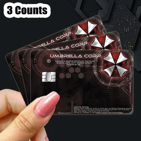 Credit Card Sticker, 3 Counts/set Ultra-thin Waterproof Scratch-resistant Decorative Stickers Card Decal, Card Full Covers Gift for Men Women Bestie Friend Sticker Cards