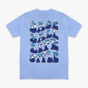 Wave Tee - Cotton Candy Blue
