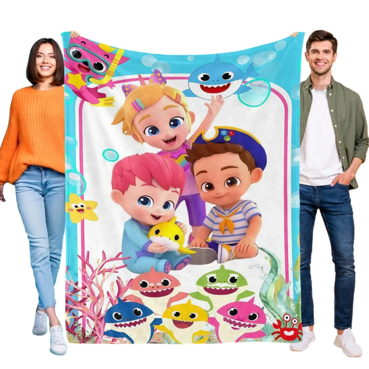 Nickelodeon Bubble Guppies Toddler Flannel Blanket - Ultra Soft Cute Print Cartoon Scene Character Graphic Child-Sized Throw, Kids Bedroom Decor, Ideal Birthday Gift, Underwater World Nursery Essential, Cute Print Blankets, Cartoon Scene Blankets