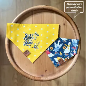 Silly Goose / LAST CHANCE / Reversible / Over-the-Collar / Pet Bandana / CLEARANCE