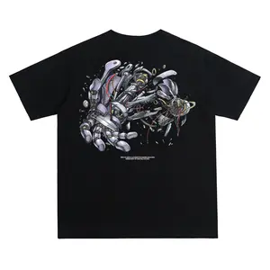 FMA "Shattered Armor Alphonse" Vintage Oversized Tee Anime T-shirt 100% Cotton Original Design Men's Top Streetwear Casual Menswear Tshirt
