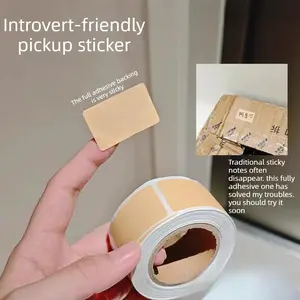 3 rolls Thickened Kraft Paper Self-adhesive Sticker, Waterproof Label for Door-to-door Pickup, Handwritten Memo, Name Tag, Marker