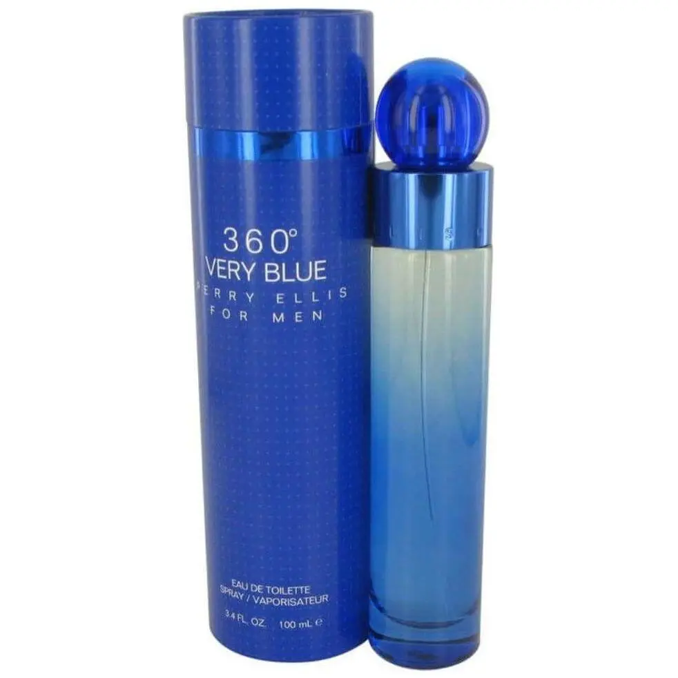 Perry Ellis 360 Very Blue Men's Cologne Perfume, EDT Spray, 3.3/3.4 oz, New in Box