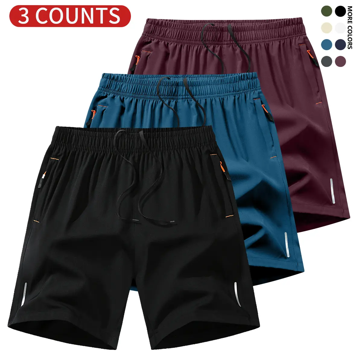 Black - Lake Blue - Wine Red