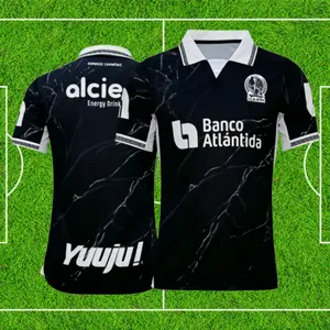 2526 CD Olimpia Third Away Black Short Sleeve Top Football Soccer Jersey Liga Honduras