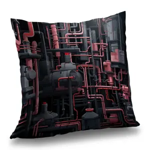 Conscious Sales C1PC141460WBW1 14 x 14 in. Dark Pipes - Black Polyester Twill Throw Pillow for Home Decor