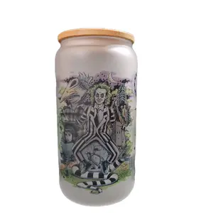 Beetlejuice 16 oz Glass Tumbler