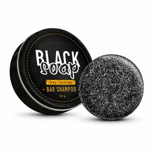 Men's Anti-Gray Hair Shampoo Bar – Natural Deep Cleansing & Nourishing Soap for Dark Shine & Scalp Soothing