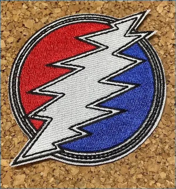 Grateful Dead - Lightning Bolt Embroidered Patch
