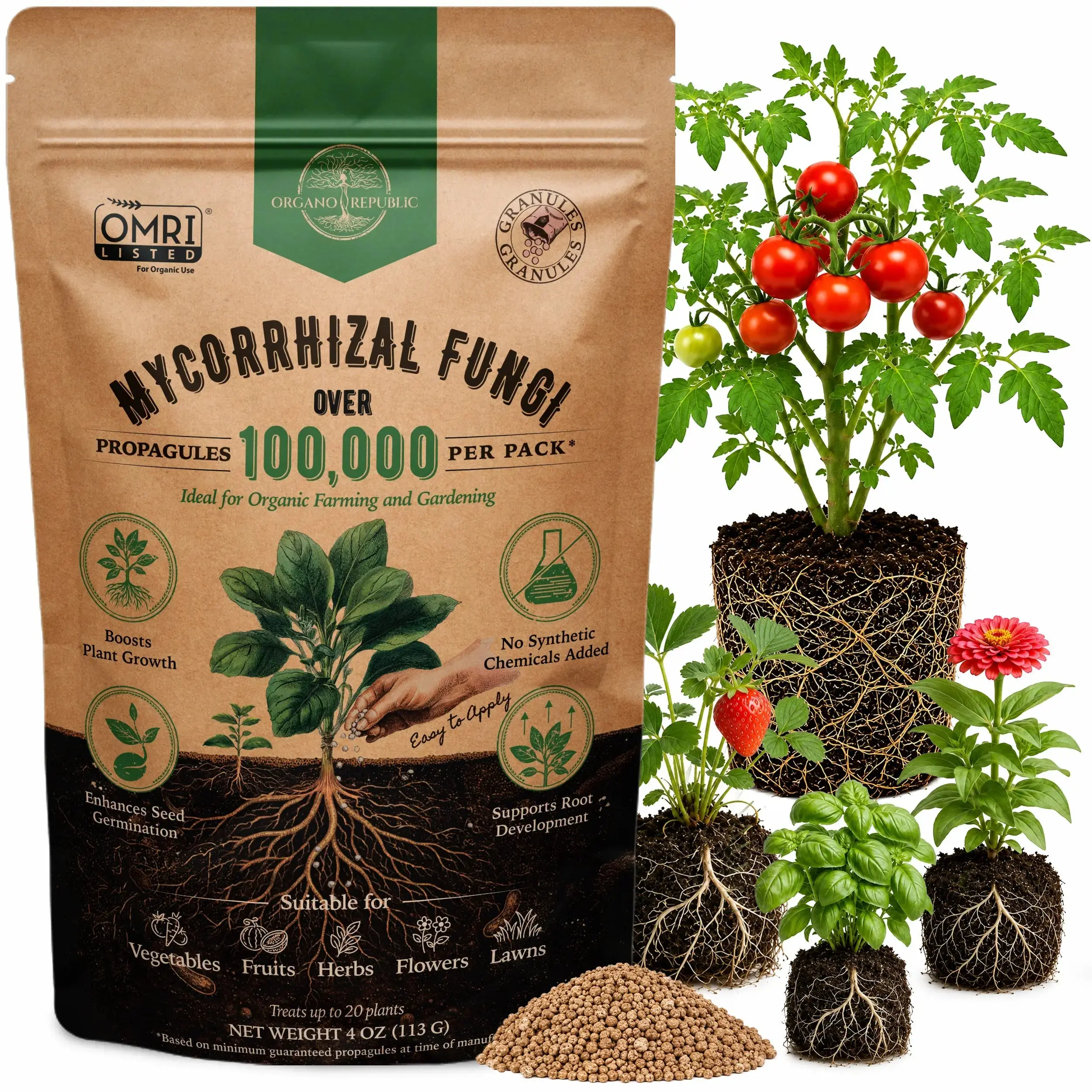 Mycorrhizal Fungi Granules 4oz