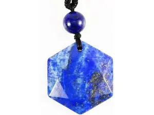 Lapis Lazuli Orgone Lazurite Star of David Hexagram Necklace,Amulet Pendant Gemstone Crystal Pendant Necklace for Men Women(Adjustable Chain)