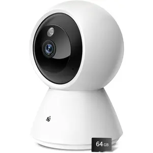 2K HD Security Camera Indoor, 5G & 2.4G WiFi Camera, Pan/Tilt Pet Camera with Motion Detection, Night Vision, 2-Way Talk, Home Cam with 64G SD Card Included
