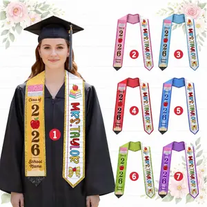 Custom Teachers Graduation Stole Class Of 2026, Personalized Teacher Graduation Stole 2026, Teacher Stole, Pencil Stole Graduation, Sash For Teacher Unique Gift for Her