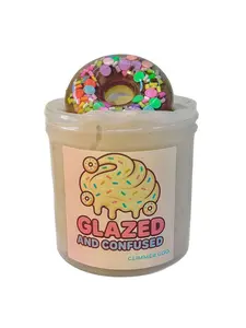 Glazed and Confused Donut Slime - Scented Cloud Slime with Sprinkles & Charm - Dessert-Themed ASMR Slime for Kids and Teens