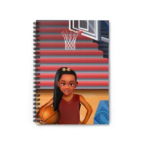 Hoop Hero Notebook - Basketball Girl Straight Ponytail