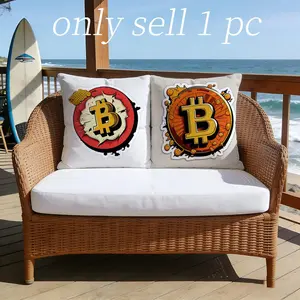 Bitcoin Cryptocurrency BTC Pillow Case new style printing Pillowcase Anti-dustmite Invisible zipper silky short plush Sofa cushion cover polyester microfiber queen king bed home