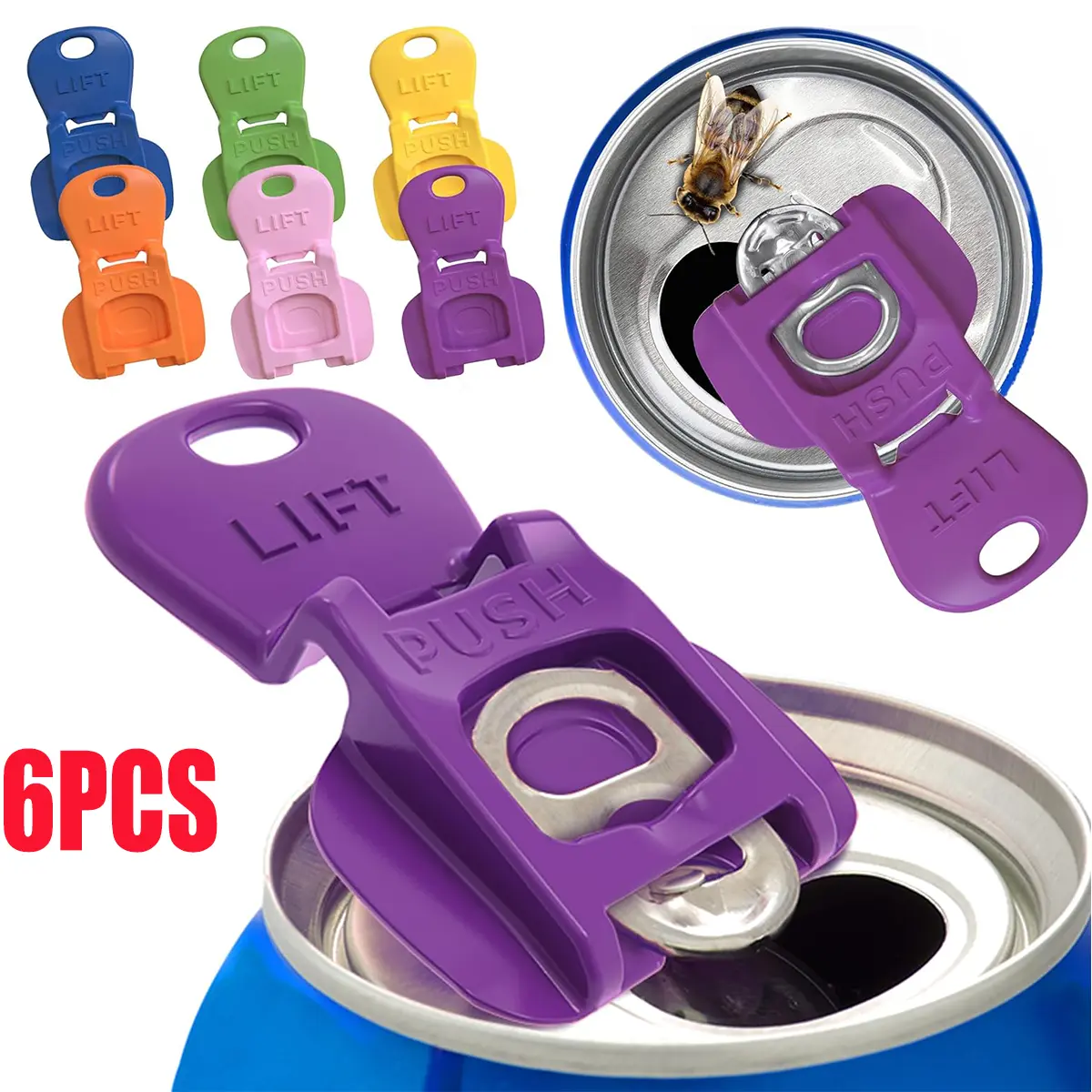 60-Pack Can Tab Opener-Easy Tab Opener& Drink Protector,Shields Soda/Beer from Bugs & Dust,ldeal for Parties, BBQs,Beach Kitchen Utensils, Beverage Can Opener
