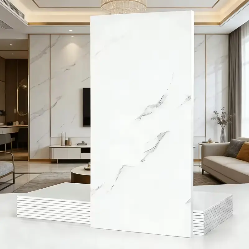 20+2/40+2pcs Self-Adhesive Marble Wall Panels Set - Oversized White/Black Marble Sheets, Peel And Stick Removable Vinyl Planks, Bathroom, Kitchen, Living Room - Glossy, Easy Install/Remove, Reusable Imitation Stone, Home Decor
