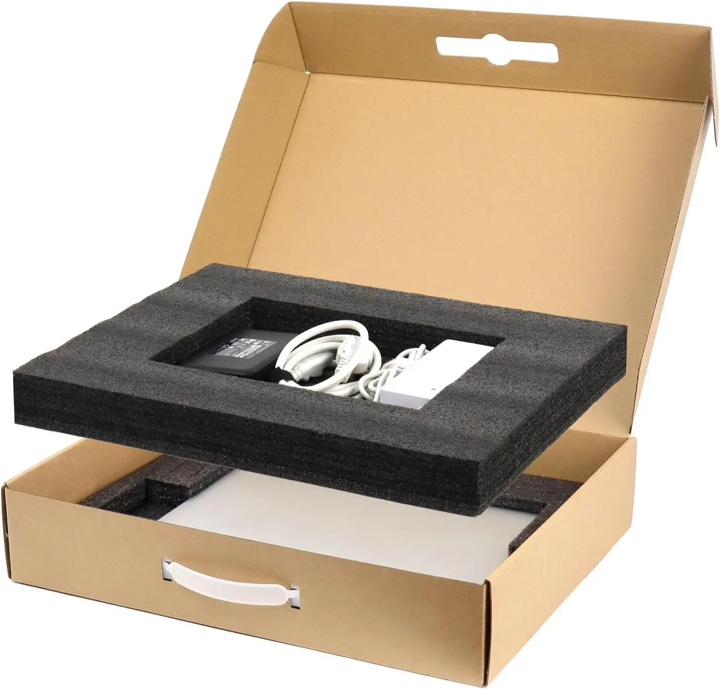 Upgraded Laptop Shipping Box Secure Laptop Box for Shipping with Foam Fit 13-17 Inch Computer Cardboard Mailer Box