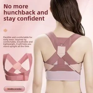 Posture Corrector Invisible Under Clothes Open Shoulder Support Back Brace for Men Women Comfortable All Day Wear  upper spine scoliosis Adjustable Lightweight Confidence  Hunchback Aligners