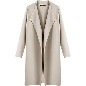 MEROKEETY Knit Coatigan Jacket – Chic Long Sleeve Open Front Sweater Coat, Perfect Fall Layer for Work, Weekend & Halloween Outfit Ideas