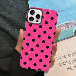 MagSafe Glossy Polka Dot Case for iPhone 17 Pro Max 16 15 Plus 14 13 12 11 Pro, Vintage Cute Aesthetic Shockproof Protective Cover, Trendy Hard Shell Magnetic Phone Case