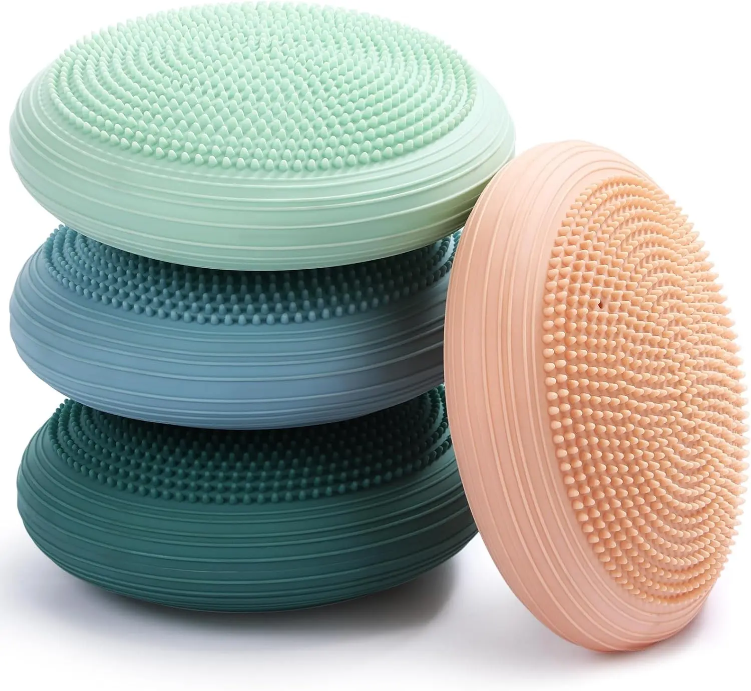 4 Pcs Wiggle Seat Inflated Wobble Cushion for Sensory Kid 13 Inches Balance Disc Flexible Seating for Classroom Sensory Pad for Chair Wiggle Cushion Gift