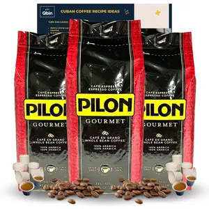 Pilon Gourmet Whole Bean Cuban Coffee 32 oz Pack of 3 Beverage Organic Flavor