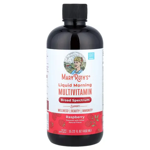 MaryRuth's Liquid Morning Multivitamin, Raspberry, 15.22 fl oz (450 ml)