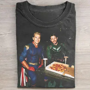 Women's Casual Cotton Short-Sleeve Round Neck T-Shirt - Soldier Boy 80s Chaos Print, Homelander Evil Hero Graphic, Billy Butcher Vibes, TikTok Trend Style