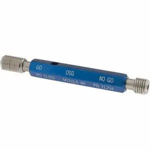 OSG USA, INC. Plug Thread Gage - M12x1.5 Thread, 6H Class, Double End, Go & No Go Handle Included, All Seasons, Manufacturer Part #: 1500201400, Minimum Order Quantity=1