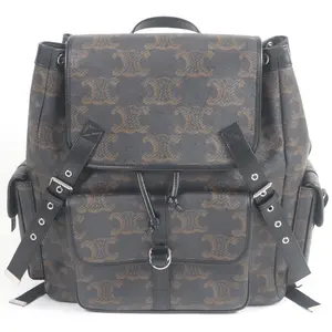 Pre-owned Celine Canvas Tote Bags Triomphe Coated Backpack